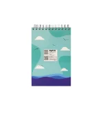 دفتر یادداشت جلد سخت سیمی 80 برگ فنر دوبل 100X150 MM پاپکو کد PN-6158