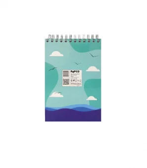 دفتر یادداشت جلد سخت سیمی 80 برگ فنر دوبل 100X150 MM پاپکو کد PN-6158