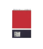 دفتر یادداشت جلد سخت سیمی 80 برگ فنر دوبل سایز 120X170 MM پاپکو کد PN-6118