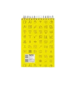 دفتر یادداشت جلد سخت سیمی 80 برگ فنر دوبل سایز 120X170 MM پاپکو کد PN-6118