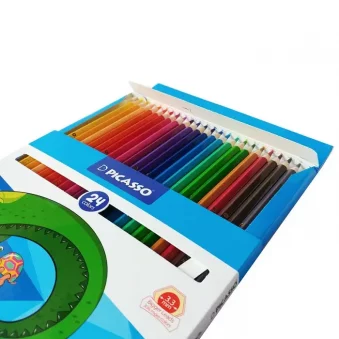 مداد رنگی 24 رنگ پیکاسو مدل SUPERB WRITER طرح سوسمار