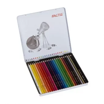 مداد رنگی 24 رنگ فکتیس با جعبه فلزی