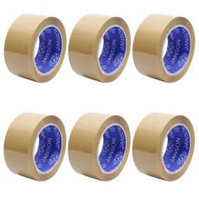 چسب پهن قهوه ای جانسون JANSON عرض 5 سانت 90 یاردی بسته 6 عددی