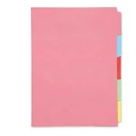 دیوایدر مقوایی سایز A5 پنج رنگ 100 برگ